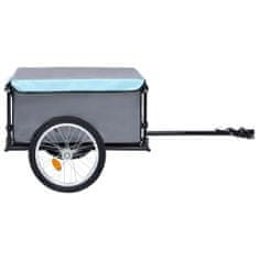 Vidaxl Nákladný vozík za bicykel čierno-modrý 65 kg