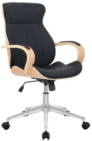 BHM Germany Kancelárska stolička Melilla, syntetická koža, prírodná / čierna