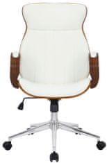 BHM Germany Kancelárska stolička Melilla, syntetická koža, orech / biela