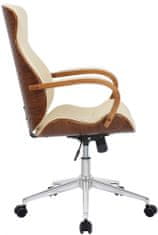 BHM Germany Kancelárska stolička Melilla, syntetická koža, orech / krémová