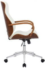 BHM Germany Kancelárska stolička Melilla, syntetická koža, orech / biela