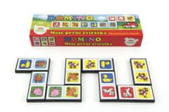 Greatstore Domino Moje první zvířátka 28ks společenská hra v krabičce 21x6x3cm
