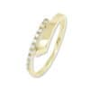 Nežný dámsky prsteň zo žltého zlata s kryštálmi 229 001 00857 (Obvod 58 mm)