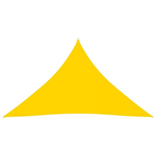 Vidaxl Tieniaca plachta oxfordská látka trojuholníková 3,5x3,5x4,9 m žltá
