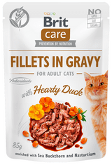 Brit Care Cat Fillets in Gravy with Hearty Duck 24x85 g