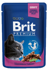 Brit Premium Cat Pouches with Chicken & Turkey 24 x 100g