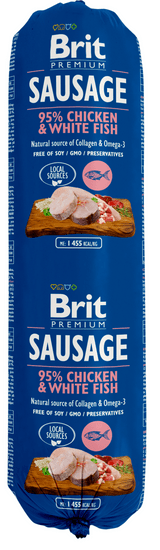 Brit Sausage Chicken & White Fish 12 x 800 g