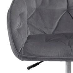 Design Scandinavia Kancelárska stolička Brooke, zamat, tmavo šedá