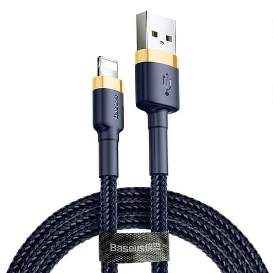 BASEUS Cafule nabíjací/dátový kábel USB na Lightning 2,4 A 1 m CALKLF-BV3, zlatá-modrá
