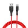 BW-TC15 kábel USB / USB-C 3A 1.8m, červený