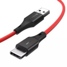 BW-TC15 kábel USB / USB-C 3A 1.8m, červený