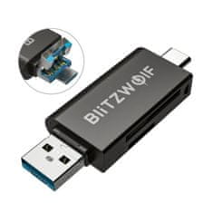 BW-CR1 čítačka kariet SD USB-C / USB-A, čierna
