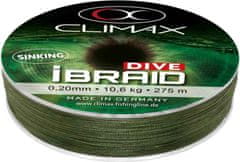 Climax Splietané potápavé šnúry iBraid Dive - 0,08mm/3,2kg/135m - olivová