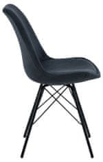 Design Scandinavia Jedálenská stolička Eris (SET 2ks), menčester, antracitová