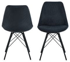 Design Scandinavia Jedálenská stolička Eris (SET 2ks), menčester, antracitová