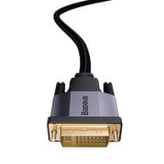 BASEUS Enjoyment Series kábel DVI samec na DVI samec pre obojsmerný prenos 1 m CAKSX-Q0G, sivá