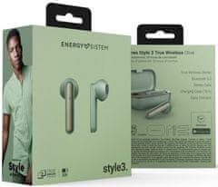 Energy Sistem Style 3 True Wireless, Olive - rozbalené