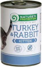 Nature's Protection Nature 'Protection Cat konz.Kitten morka / králik 400 g