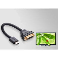 Ugreen adaptér DVI 24+5 pin - HDMI F/M 22cm, čierny