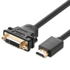 Ugreen adaptér DVI 24+5 pin - HDMI F/M 22cm, čierny