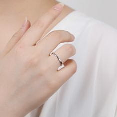 MOISS Minimalistický strieborný prsteň R0002020 (Obvod 47 mm)