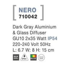 Greatstore Nástenné osvetlenie Nova Luce Nero S, 15 cm