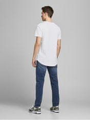 Jack&Jones Pánske tričko JJENOA Long Line Fit 12113648 White (Veľkosť M)