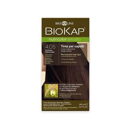 BioKap Nutricolor Delicato - Farba na vlasy 4.05 Gaštanovo čokoládová 140 ml