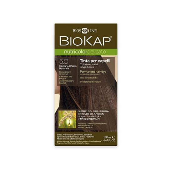 BioKap Nutricolor Delicato - Farba na vlasy 5.0 Gaštanová prírodná svetlá 140 ml