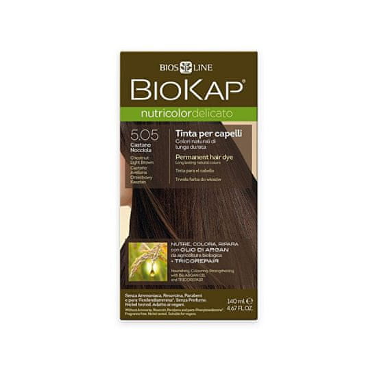 BioKap Nutricolor Delicato - Farba na vlasy 5.05 Hnedá - svetlý gaštan 140 ml
