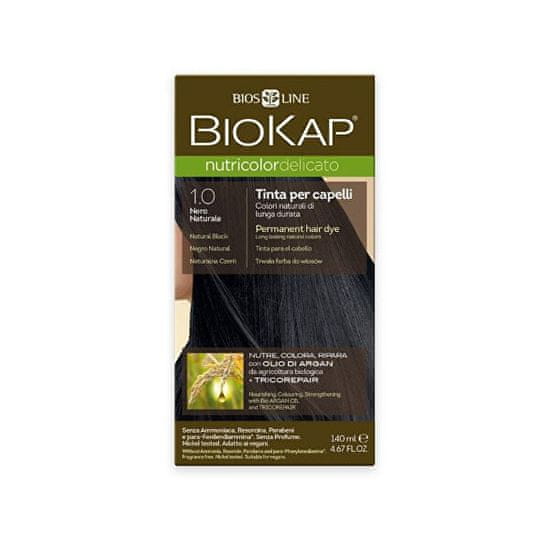 BioKap Nutricolor Delicato - Farba na vlasy 1.00 Čierna prírodná 140 ml