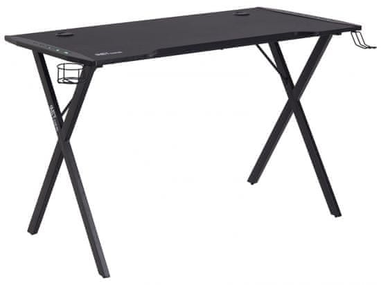 Design Scandinavia Herný stôl Elijah, 120 cm, čierna