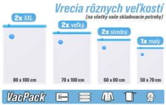 VivoVita VacPack - Balenie 7 vákuových vakov na uskladnenie a ochranu oblečenia, posteľnej bielizne, hračiek