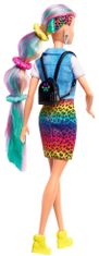 Mattel Barbie Leopardia s dúhovými vlasmi a doplnkami