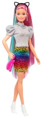 Mattel Barbie Leopardia s dúhovými vlasmi a doplnkami