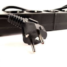 Predlžovací kábel 6-zásuvkový bez vypínača čierny 1,5m 1,5M