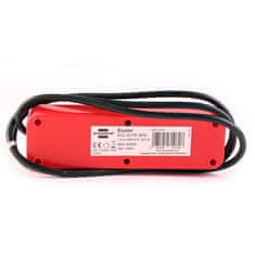 Predlžovací kábel Ecolor 3 zásuvky čierna/červená 1,5m 1,5M