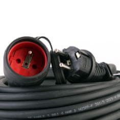 Predlžovací kábel gumový čierny 25m 25M