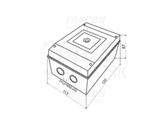 Tracon Electric Krabica k vačkovým spínačom - veľkosť 2 120x113x87mm