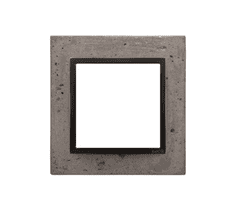 Kontakt-Simon S.A. Rámček 1 - násobný betonový - tmavý betón/antracit 96x92x10mm