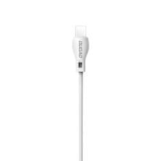 DUDAO L4T kábel USB / USB-C 2.1A 2m, biely