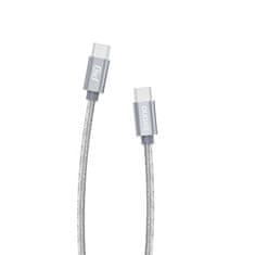 DUDAO L5ProC kábel USB-C / USB-C PD QC 3.0 5A 45W 1m, sivý