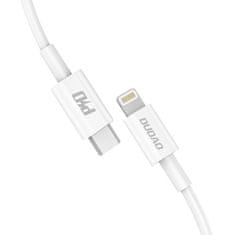 DUDAO L6X kábel USB-C / Lightning PD 18W 1m, biely