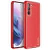 Yolo kožený kryt na Samsung Galaxy S21 Plus 5G, červený