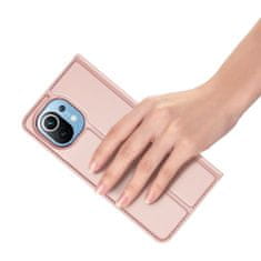 Dux Ducis Skin Pro knižkové kožené puzdro na Xiaomi Mi 11, ružové