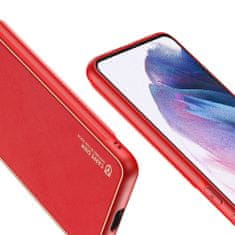 Dux Ducis Yolo kožený kryt na Samsung Galaxy S21 Plus 5G, červený