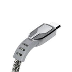 DUDAO Zinc Alloy kábel USB / Micro USB 5A 1m, sivý