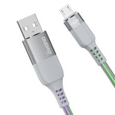 DUDAO L9X Flowing Light kábel USB / Micro USB 5A 1m, sivý
