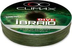 Climax Splietané potápavé šnúry iBraid Dive - 0,10mm/4,1kg/135m - olivová
