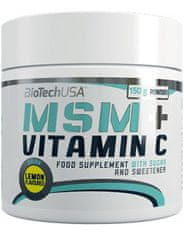 BioTech USA MSM + Vitamin C 150 g, citrón